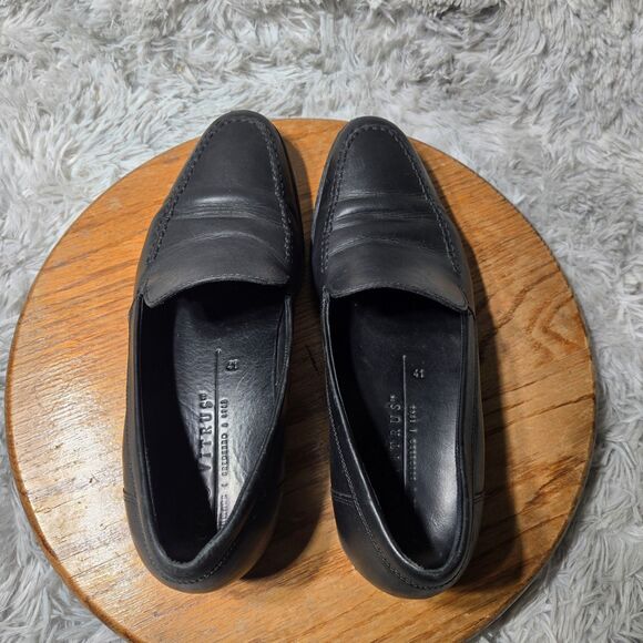 Ecco Vitrus III Men Size 7-7.5/41 Loafer Retro Black Formal Leather Comfort Shoe - Picture 10 of 11